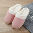 thumbnail image 5 of NineCiFun House Slippers for Women on Memory Foam Indoor Outdoor Fuzzy Slippers (Pink,Size 7-8), 5 of 9
