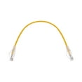 thumbnail image 4 of Monoprice Cat6 Ethernet Patch Cable - 1 Feet - Yellow | Network Internet Cord - Snagless RJ45 Stranded 550MHz UTP CMR Riser Rated Pure Bare Copper Wire 28AWG - SlimRun Series, 4 of 6