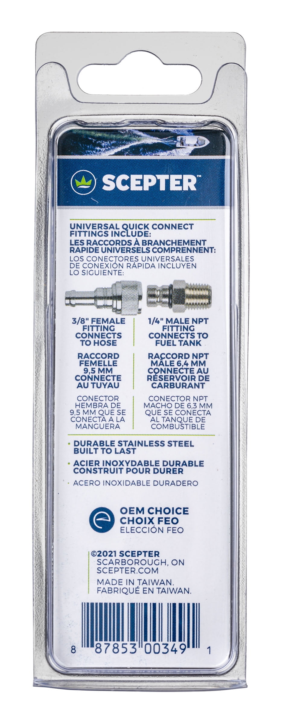 Scepter, 11553, Marine Tank Fittings, 3/8