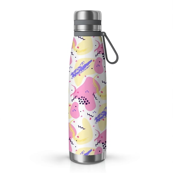 Modern 29oz Stainless Steel Insulated Thermos with Tea Filter, 360° Printed Travel Bottle, Leakproof BPA-Free Flask with Anti-Slip Base, 304 Inner & 201 Outer, Vacuum Cup
