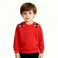 thumbnail image 2 of Baby Sweatshirt Toddler Baby Kids Boys And Girls Plaid Casual Trendy Long Sleeves Comfy Warm Sweatshirt Pullover T-shirt Boys Sweatshirts Cute Going Out Tops, 2 of 4
