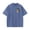 Blue, variant on T Shirt Men Smile Mood Vintage Washed Oversized Graffiti Face Double Side Print Casual Streetwear Tee