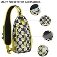 thumbnail image 2 of Floral Crossbody Sling Backpack for Womens Causal Sling Bag with Adjustable Shoulder Straps for Travel Hiking Chest Bag Daypack Anti-theft Purse, 2 of 6