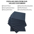 thumbnail image 4 of Kuchoow 12 Pack Soundproof Acoustic Panels Self-Adhesive Noise Cancelling Dark Blue, 4 of 6