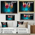 thumbnail image 4 of Designart "Cheerful Whimsy" Wine & Champagne Floater Framed Canvas Art Print, 4 of 5