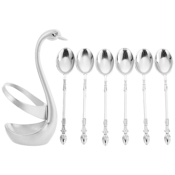 COSMOBETTY 1Set Fancy Spoons Easy to Clean for Kitchen Dining Tableware Silver