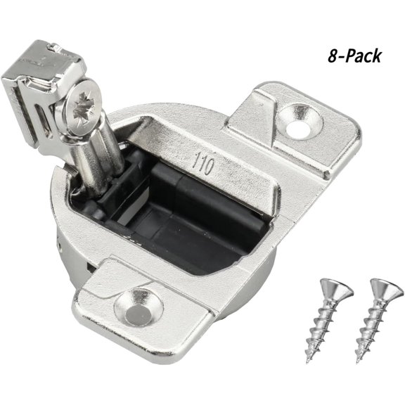 8-Pack Cabinet Hinge Replacement, 110 Degree Compact 33 Hinges
