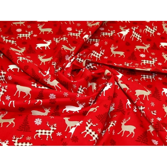 Minerva 100% Cotton Fabric Red - per yard
