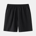 thumbnail image 5 of AIEOTT Mens Cotton Linen Shorts Big and Tall Elastic Waist Shorts Casual Workout Shorts Summer Beach Shorts Regular Fit Shorts, 5 of 7