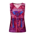thumbnail image 5 of Sakmal Ethnic Tee V-Neck Sleeveless Vintage Shirts Tops for Women Trendy, 5 of 5