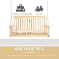 thumbnail image 4 of Outsunny 2-People Porch Swing Bench with 2 Hanging Chains for Deck, Natural, 4 of 10