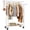 White, variant on Clothes Rack, Double Rods Rolling Clothing Rack for Hanging Clothes, Portable Garment Rack with Wheels, Coat Rack Wardrobe for Bedroom Laundry Room