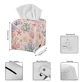 thumbnail image 3 of Psesaysky Decorative Car Tissue Holder Coral Pink Square Tissue Box Cover PU Leather Facial Paper Case Organizer Dispenser for Bathroom, Vanity Countertop, Night Stands, Desk, 3 of 7