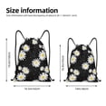 thumbnail image 2 of Saiise Daisies Flowers Pattern Sports Drawstring Backpack - String Swim Gym Bag with Wet Proof Pocket for Women&Men-Medium, 2 of 6