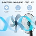 thumbnail image 2 of Floor Fan Simple Deluxe Oscillating 16″ Adjustable 3 Speed Pedestal Stand Fan with Remote Control for Indoor, Bedroom, Living Room, Home Office & College Dorm Use, 2 of 7