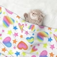 thumbnail image 2 of XMXY Dog Throw Blankets, Soft Cozy Heart Love Rainbow Valentine Pet Blankets for Couches Machine Washable for Indoor Cats Dogs, Medium Size, 2 of 8