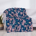 thumbnail image 3 of Naloa Lilies Flowers Flannel Blankets - Thick and Warm Blanket for Winter, Soft Fuzzy Plush King Blanket for All Seasons60"x50", 3 of 6