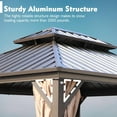 thumbnail image 3 of Kozyard 10x12ft Caesar Hardtop Gazebo, Steel Frame with Mosquito Netting and Sidewalls, Brown, 3 of 7