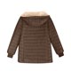 thumbnail image 5 of Parkas de manga larga para mujer, chaqueta de algodón polar liso y grande, abrigo cálido de lana de cordero, abrigo tipo suéter, abrigo para mujer, 5 of 7