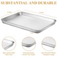 thumbnail image 3 of Baking Sheet Stainless Steel Baking Tray Cookie Sheet Oven Pan Rectangle Size 12 x 10 x 1 inch, Non Toxic & Healthy, Rust Free & Less Stick, Thick & Sturdy, Easy Clean & Dishwasher Safe, 3 of 7