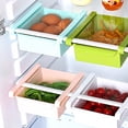 thumbnail image 2 of Wosthever Cajón organizador de nevera ajustable, 1 unidad, cajones extraíbles para nevera, capa espaciadora fresca, estante de almacenamiento, cajón Organizadores de utensilios de cocina verde Wosthever HA6097-02B, 2 of 6
