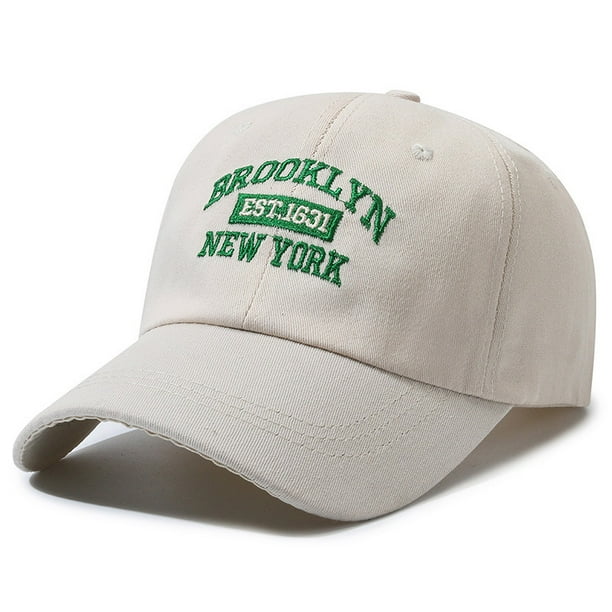Gorra de béisbol para hombre y mujer, moda urbana, gorra con visera combinada con letras bordadas simples, estilo coreano, cara pequeña, retro