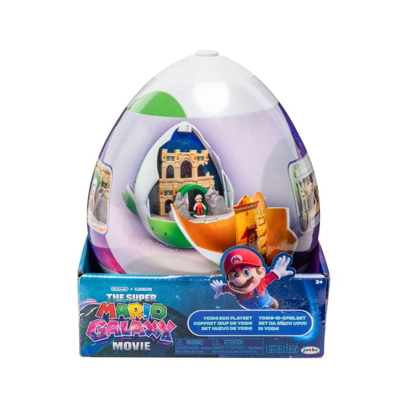 The Super Mario Galaxy Movie – Yoshi Egg Playset with 1.5 inch Yoshi and Exclusive Fire Mario Action Figures