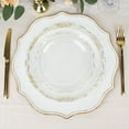 thumbnail image 4 of BalsaCircle 10 Round 8" Disposable Salad Dinner Plastic Plates Embossed Scalloped Trim Party Events Tableware, 4 of 8
