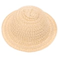 thumbnail image 1 of Decorative Small Straw Hat Miniature Straw Hat Mini Straw Top Hat for DIY Crafts 2pcs, 1 of 9