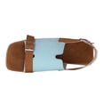 thumbnail image 1 of Summer New Plus-size One-line Buckle Matching Color To Wear Beach Sandals Summer Sandals Blue 40, 1 of 8