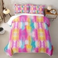 thumbnail image 2 of Homewish Rainbow Tie Dye Twin Quilt Set For Girls,Watercolor Art Twin Coverlet Set,2 Pieces, 2 of 7