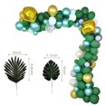 thumbnail image 2 of TJ-889 Juego de decoración para fiestas temáticas de bosque verde oscuro, incluye 167 piezas de globos de látex, hojas decorativas, adhesivos para globos y cadenas de globos. Perfecto para baby, 2 of 6