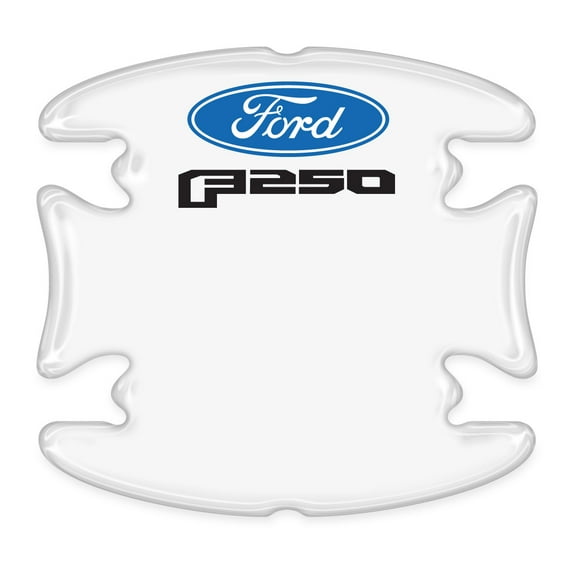 iPick Image for Ford F-250 Super-Duty Universal Car Door Handle Cup Protector Clear Decal Stickers, Pair, Official Licensed