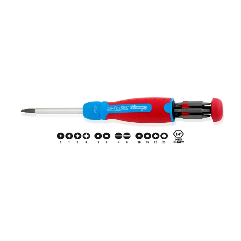 Channellock 13-in-1 Ratcheting Screwdriver, Aluminum Alloy