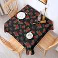 thumbnail image 2 of Pioneer Flower Floral Print Pattern Square Tablecloth, Waterproof Wipeable Spillproof Washable Table Cover for Home Kitchen Party Decor, 52"x52", 2 of 6