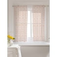 thumbnail image 3 of Orange Stripe Curtains 54 Inch Length,Sheer Curtains for Bedroom Living Room Window Modern Abstract Art Vertical Stripes Beige Rod Pocket Drapes Kitchen Curtains Small Half Window 42"x54" 2 Panels, 3 of 7