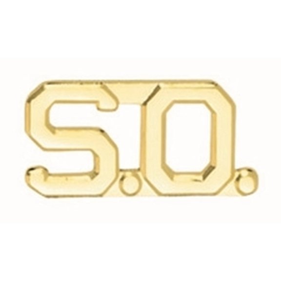 Hero's Pride S.O. Die Struck Letters – Gold – 3/8" – Pair