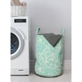 thumbnail image 3 of Abstract Laundry Bag, Contemporary Illustration of Splash Look Motifs in Pastel Colors, Hamper Basket with Handles Drawstring Closure for Laundromats, 13" x 19", Almond Green Champagne, by Ambesonne, 3 of 4
