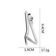 thumbnail image 2 of MANNYA New Simple Metal Crystal Silver Tie Clip For Men Wedding Necktie Tie Clasp, 2 of 7