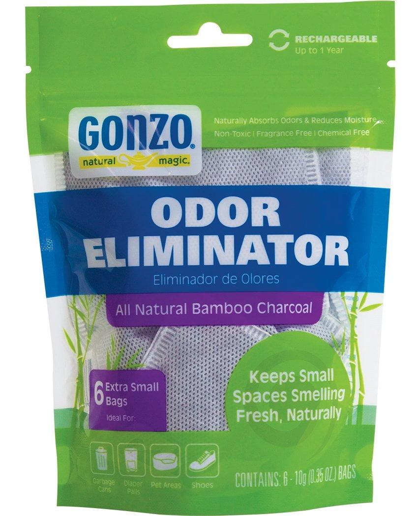 Gonzo Bamboo Charcoal 6 Extra Small Bags 10g Odor Eliminator Bags