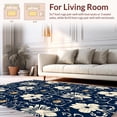 thumbnail image 2 of ODIKA 3'x5' Machine Washable Non-Slip Area Rug, Seashell Breeze Medallion with Oceanic Motif Accents High Traffic Rug, Blue, 329453, 2 of 7