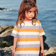 thumbnail image 2 of WhouRiu Girls Fashion Striped Graphic Tees Kids Short Sleeve Crew Neck Tshirt Comfortable Cute Casual Summer T Shirts,6-7 Years, 2 of 4
