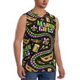 thumbnail image 2 of Uemuo Mardi Gras3 Pattern Men's Sleeveless T-Shirt,Muscle Athletic Tank Top, Moisture-wicking Quick-dry Breathable Classic Tee Top for Gym Run Outdoor Sports-Large, 2 of 8
