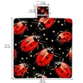 thumbnail image 2 of Seven Starred Ladybird Canvas Picnic Mat Waterproof Outdoor Blanket with Carrying Strap - Large Size for Family Beach Trips and Camping, Durable and Easy to Clean, 2 of 6