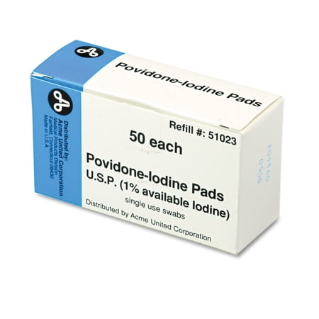 PhysiciansCare Povidone-Iodine Pads, 50 count