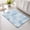 Blue, variant on Baby Blue White Palm Leaves Non Slip Bathroom Mat, Botanical Forest Ferns Absorbent Bath Mat Rubber Backed Quick Dry Doormat Fit Under Door for Bathtub Shower Sink Kitchen 24"x36"