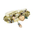 thumbnail image 4 of 4pcs Mujeres Bohemio Brazalete De Múltiples Capas De Cristal Acrílico Granos - Verde Yinane Pulsera de cadena de cristal, 4 of 8