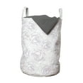thumbnail image 1 of Floral Laundry Bag, Simplistic Thin Lines Sketch Art Gracious Flower Roses Repetitive Print, Basket with Handles Drawstring Closure for Laundromats, 13" x 19", Rose and Pale Mauve, by Ambesonne, 1 of 4
