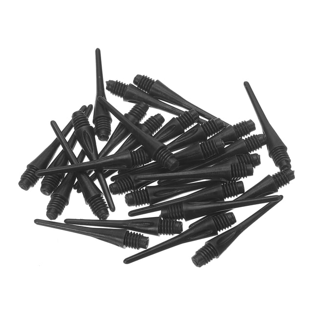 Unique Bargains 2BA Thread Plastic Soft Tip Dart Points Replacement Accessories, Black 100 Pack