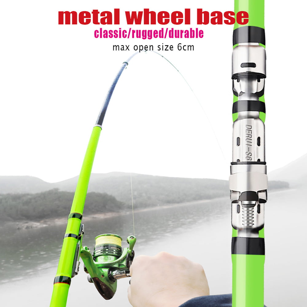 1.5m-3m Telescopic Fishing Rod Portable Sea Spinning Pole Professional Fishing 
